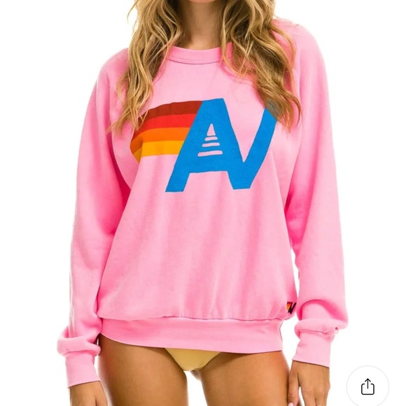 Aviator Nation Sweaters - Aviator Nation Crewneck - Pink